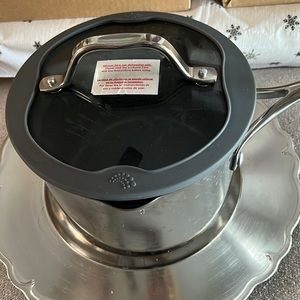 Princess House 3-Qt. Straining Saucepan w/ Silicone Lid